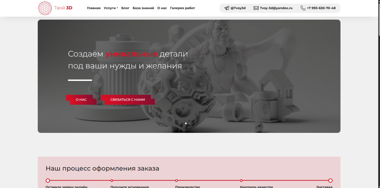 Твой 3D — печать и сканирование